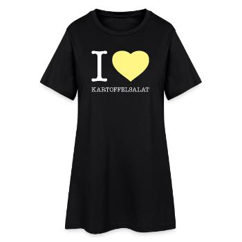 J’adore la salade de pommes de terre - Robe T-shirt Femme - noir - Devant