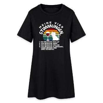 My Four Moods Sleep Wine Holiday Shovel - Women’s T-Shirt Dress - black - Front
