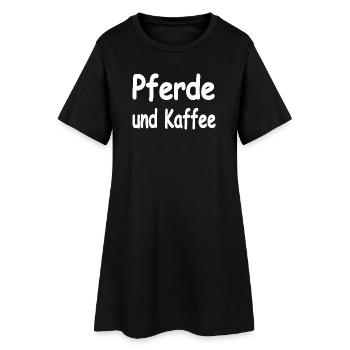 Chevaux - Robe T-shirt Femme - noir - Devant