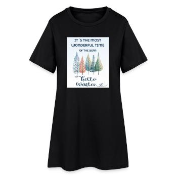 It’s the Most Wonderful Time of the Year – Winter - Frauen T-Shirt-Kleid - Schwarz - Vorne