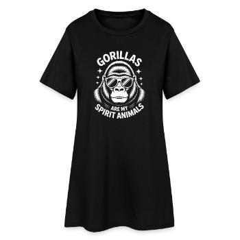 Gorille disant gorilles Gorilles drôle de cadeau de gorille - Robe T-shirt Femme - noir - Devant
