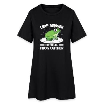 Frog Catcher Leap Adviser Frog - Frauen T-Shirt-Kleid - Schwarz - Vorne