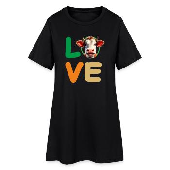 TÊTE DE VACHE D’AMOUR - Robe T-shirt Femme - noir - Devant