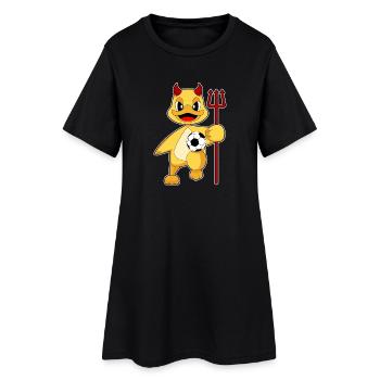 Canard Halloween Football - Robe T-shirt Femme - noir - Devant