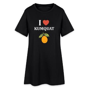 J'aime Kumquat et Agrumes - Robe T-shirt Femme - noir - Devant