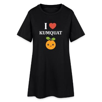 J'adore Kumquat - Robe T-shirt Femme - noir - Devant