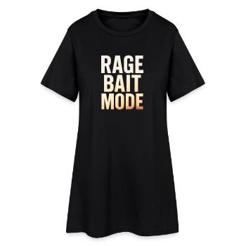 Mode appât enragé, dicton amusant - Robe T-shirt Femme - noir - Devant
