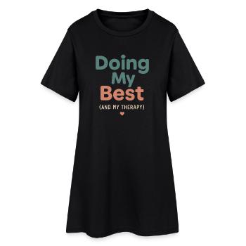 Soins personnels, Guérison en cours, Repos, Doux - Robe T-shirt Femme - noir - Devant