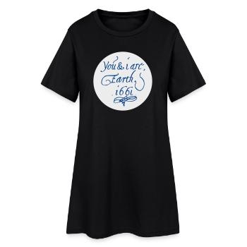 Vous et moi sommes la Terre 1661 - Robe T-shirt Femme - noir - Devant