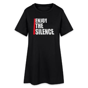 Profitez du silence Dire calme Silence Introverti - Robe T-shirt Femme - noir - Devant
