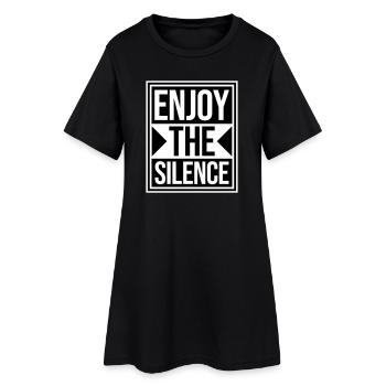 Profitez du silence Dire calme Silence Introverti - Robe T-shirt Femme - noir - Devant