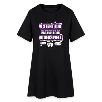 Dad Dad Gamer Gamer Gamer Gaming - Women’s T-Shirt Dress - black - Front