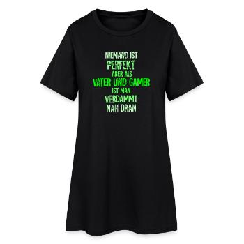 Gamer Gamer Nerd Father Saying Father's Day Funny - Women’s T-Shirt Dress - black - Front