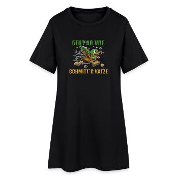 Geht Ab Wie Schmitts Katze Ente - Frauen T-Shirt-Kleid - Schwarz - Vorne