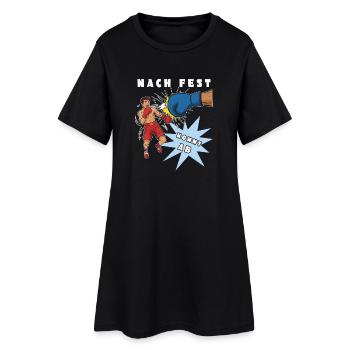Nach Fest kommt ab (Handwerkerspruch) - Frauen T-Shirt-Kleid - Schwarz - Vorne