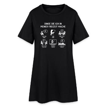 Chasseur Chasse Humour Loisir - Robe T-shirt Femme - noir - Devant