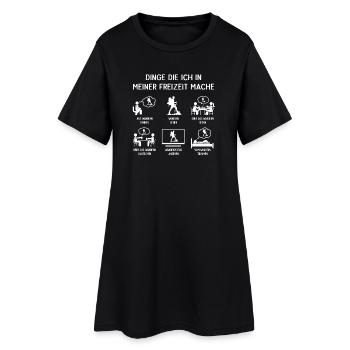 Randonneurs Randonnée Randonnée Humour Mon temps libre - Robe T-shirt Femme - noir - Devant