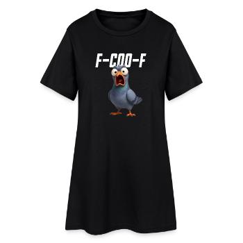 F-Coo-F Taube Lustige Taube FCOOF F Coo ??F - Frauen T-Shirt-Kleid - Schwarz - Vorne