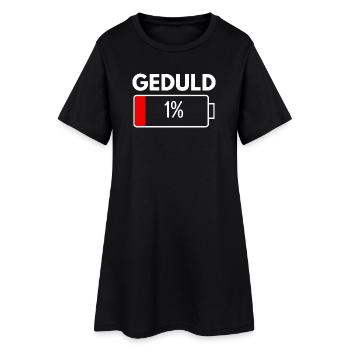 Patience 1% Funny Sayings Sarcasm Irony  - Frauen T-Shirt-Kleid - Schwarz - Vorne