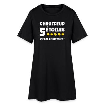 5 star driver thank you for everything - Women’s T-Shirt Dress - black - Front