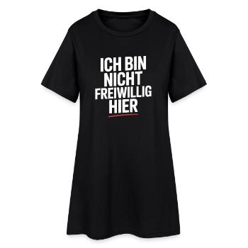 Je ne suis pas là volontairement anti Smalltalk Office - Robe T-shirt Femme - noir - Devant