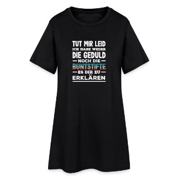 Neither patience nor crayons – sarcasm - Women’s T-Shirt Dress - black - Front