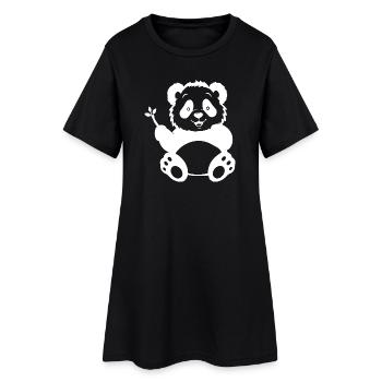 Bear Bear Panda Bear T-shirt Gift - Women’s T-Shirt Dress - black - Front