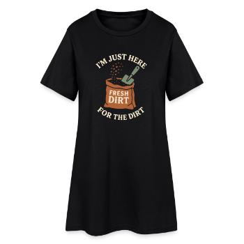 Funny garden humor, plant lover, - Women’s T-Shirt Dress - black - Front