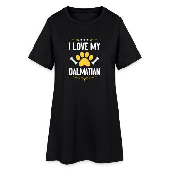 J’adore mon dalmatien - Robe T-shirt Femme - noir - Devant
