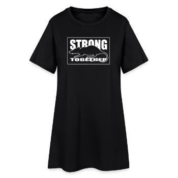 Unity Nagetier Silhouette Grafik T-Shirt weiß - Frauen T-Shirt-Kleid - Schwarz - Vorne