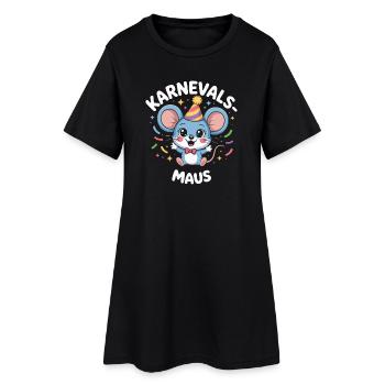 Karnevals-Maus Cute German Carnival - Women’s T-Shirt Dress - black - Front