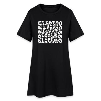 Conception de logo de musique électro - Robe T-shirt Femme - noir - Devant