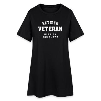 Vétéran retraité Mission Militaire complet Retraité - Robe T-shirt Femme - noir - Devant