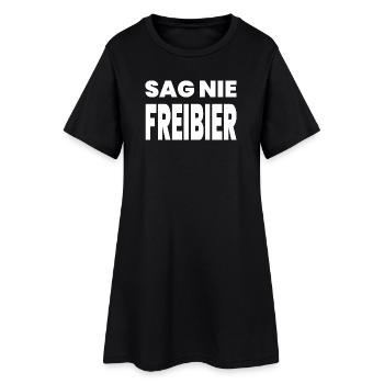 Bière - Robe T-shirt Femme - noir - Devant