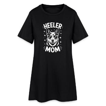 Australian Cattle Dog Funny Heeler Gift - Women’s T-Shirt Dress - black - Front