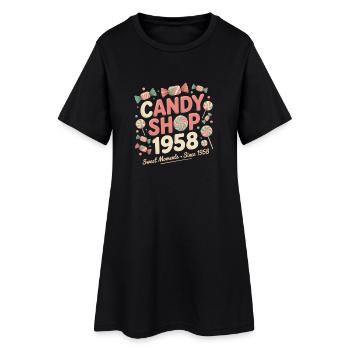 Vintage Confectionery Advertising - Women’s T-Shirt Dress - black - Front