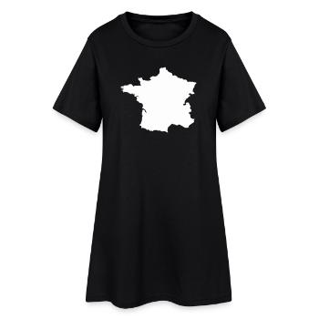 Carte Française Silhouette - Robe T-shirt Femme - noir - Devant