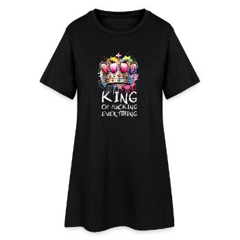 Le roi de tout avec de l’attitude et du style - Robe T-shirt Femme - noir - Devant