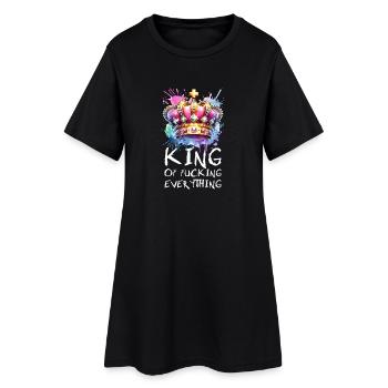 King of everything with attitude and style - Women’s T-Shirt Dress - black - Front