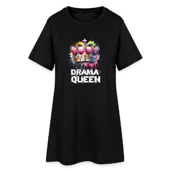 Reine de tout avec de l’attitude et du style - Robe T-shirt Femme - noir - Devant