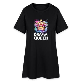 Reine de tout avec de l’attitude et du style - Robe T-shirt Femme - noir - Devant