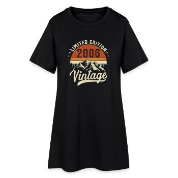 2006 Vintage Rétro Cadeau d’anniversaire - Robe T-shirt Femme - noir - Devant