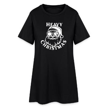 HEAVY CHRISTMAS – T-shirt drôle du Père Noël - Robe T-shirt Femme - noir - Devant