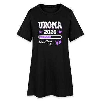 Uroma 2026 Loading Schwangerschaft Geschenkidee - Frauen T-Shirt-Kleid - Schwarz - Vorne