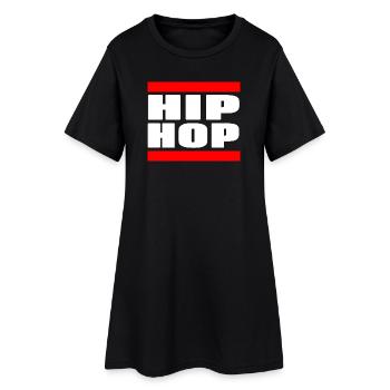 Beat Flow Culture Urban Sound Expression - Frauen T-Shirt-Kleid - Schwarz - Vorne