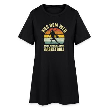 Basket-ball Basketteur Joueur Drôle Dicton - Robe T-shirt Femme - noir - Devant