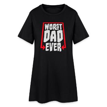 Le pire papa de tous les temps Drôle Sarcastique Papa pour la fête des pères - Robe T-shirt Femme - noir - Devant