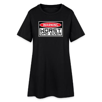 Le pire papa de tous les temps Drôle Sarcastique Papa pour la fête des pères - Robe T-shirt Femme - noir - Devant