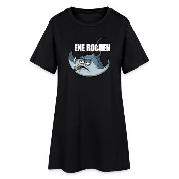 Ene Rochen Raucher Spruch Zigarette Kippe Rauchen - Frauen T-Shirt-Kleid - Schwarz - Vorne