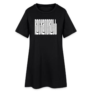 Design de logo Rock and Roll audacieux - Robe T-shirt Femme - noir - Devant